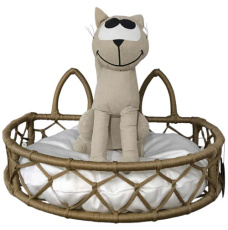 Πλεκτό κρεβάτι παραθύρου για γάτες - Hanging Bed Light Brown paw-care-kafe-plekto-krevati-gatas-hanging-bed-1042